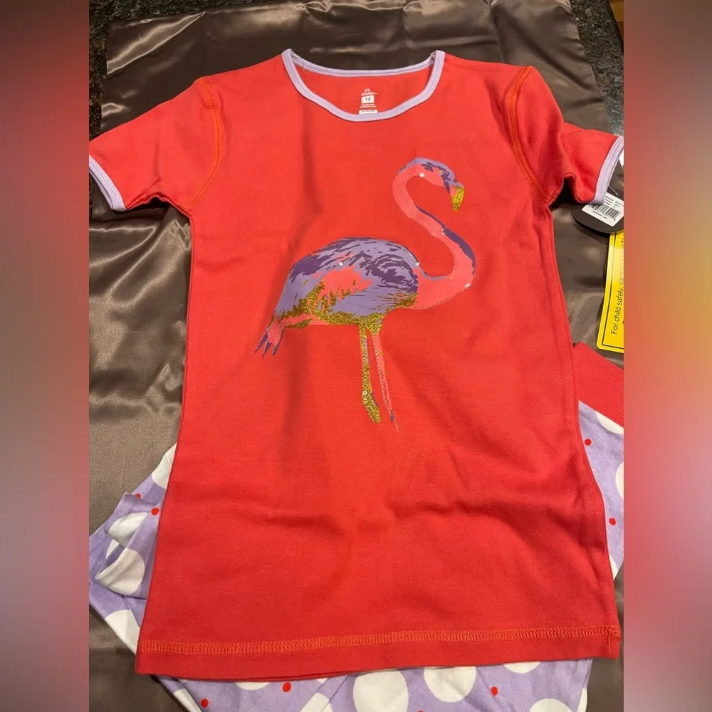 NWT Petit Lem girls pajama set, size 12, pelican